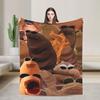 Marcus The Worm Funny Meme Robert Help Blanket  Flannel Vintage Soft Throw Blanket for Home Summer