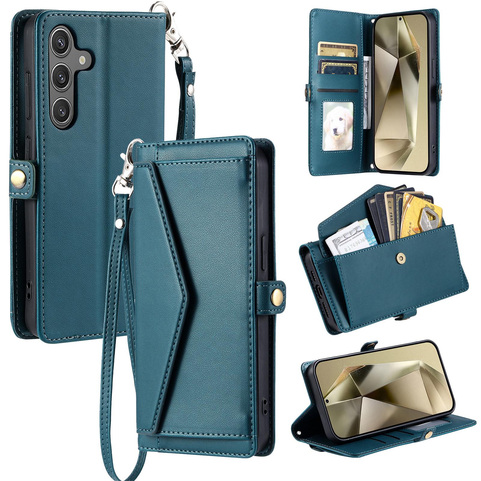 

For Samsung Galaxy A37 5G Leather Case with Wrist Strap Wallet Stand Phone Cover