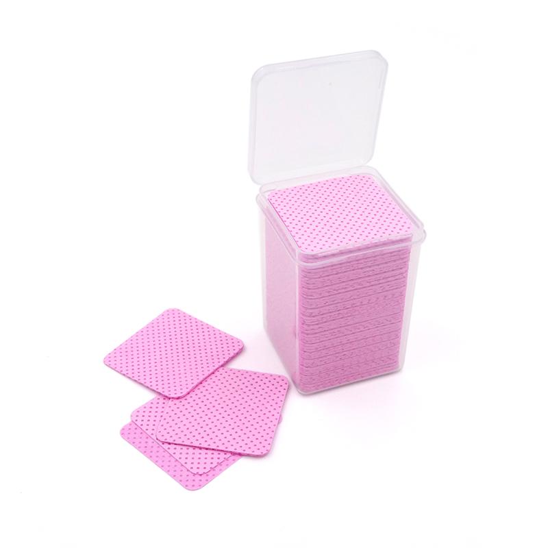 200Pcs Lint-Free Paper Cotton Wipes Eyelash Extension Glue Remover Pads Lashes Grafting Cleaning Glue Mouth Wipe Makeup Tool