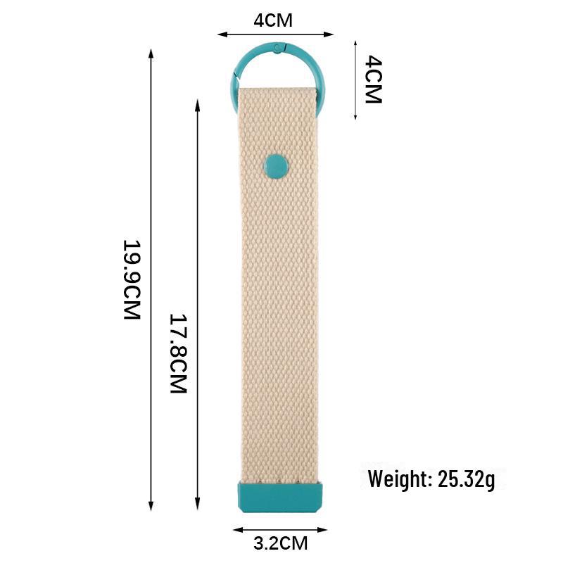 Personalized Pure Cotton Canvas Belt Keychain with Contrast Colors – Handmade INS Style