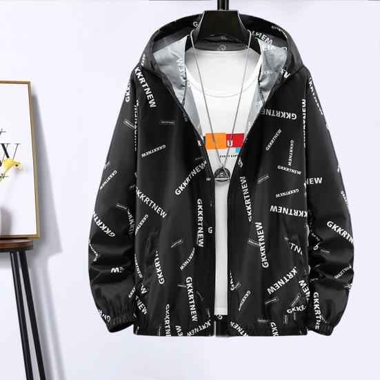 

Стильный буквенный принт Мягкая повседневная куртка Пара Анти-УФ Ветрозащитный кемпинг Одежда для рыбалки