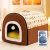 Houndstooth Dog Bed for Large Dogs & Cats - Autumn/Winter Deep Sleep Bed