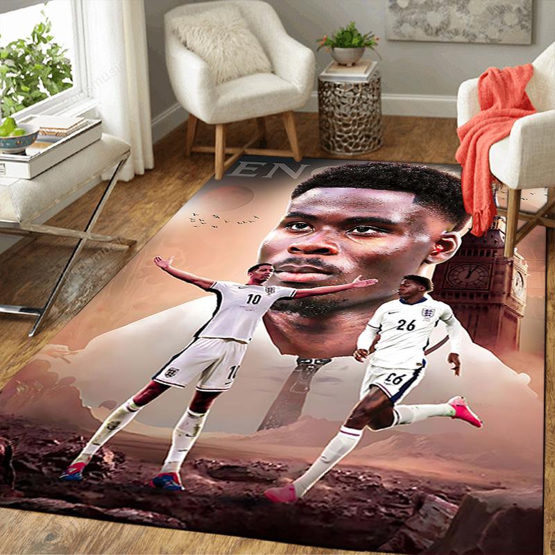 1pc England Football Celebration Rug, Office Carpet Indoor Outdoor Entrance Doormat, Non-Slip Soft And Comfortable, Living Room. DT707083