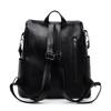 Women’s PU Leather Backpack Purse Convertible Shoulder Bag Fashion Travel Daypack Large Capacity Casual School Backpack with Double Zipper