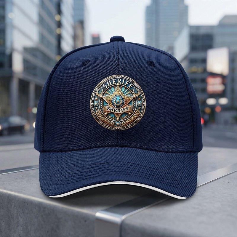 Sheriff Badge Adjustable Baseball Cap Lightweight Breathable AllSeason Daily Commuting Trendy Gift