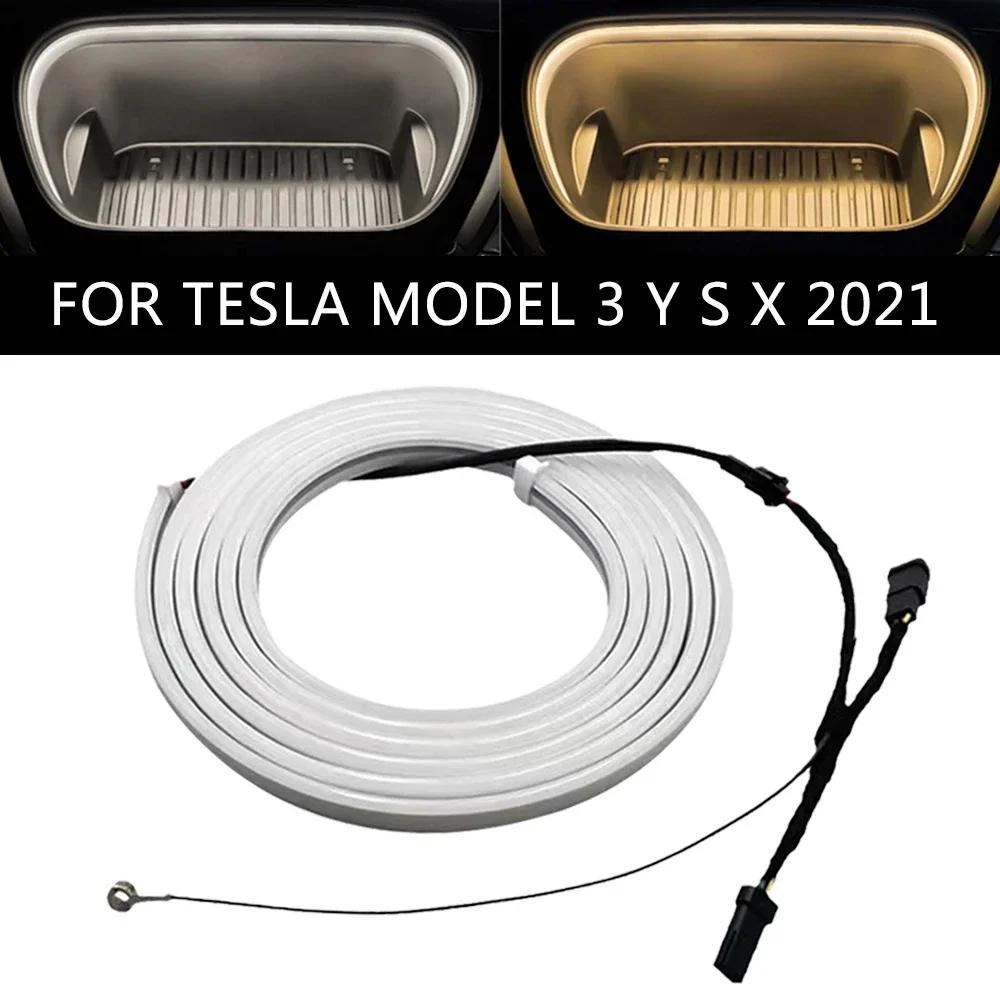 12v Front Trunk Atmosphere Light for 2026-2026 Tesla Model 3 Y led interior light Strip Easy Install Flexible Auto Modified
