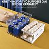 Rolling Double-Layer Egg Tray With Lid Shockproof Egg Freshing Carrier For Kitchen Drawer
