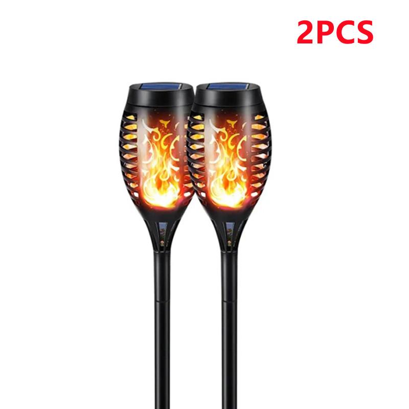 1/2/4Pcs Solar Flame Torch Lights Flickering Light Waterproof Garden Decoration Outdoor Lawn Path Yard Patio Floor Lamps