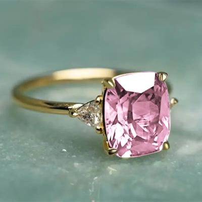 Huitan Luxury Bright Zirconia Ring Female 4 Colors Available Finger  for Women Fashion Wedding Ceremony Accessories Gift