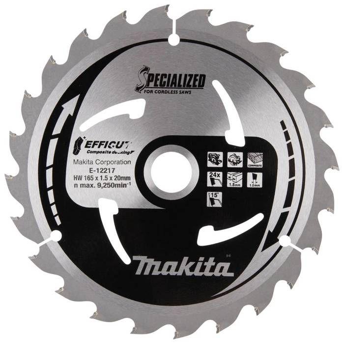 Makita E-12217 Circular Saw Blade 165 X 20 X 1.5 Mm Number of Teeth: 24 1 Pc(s)