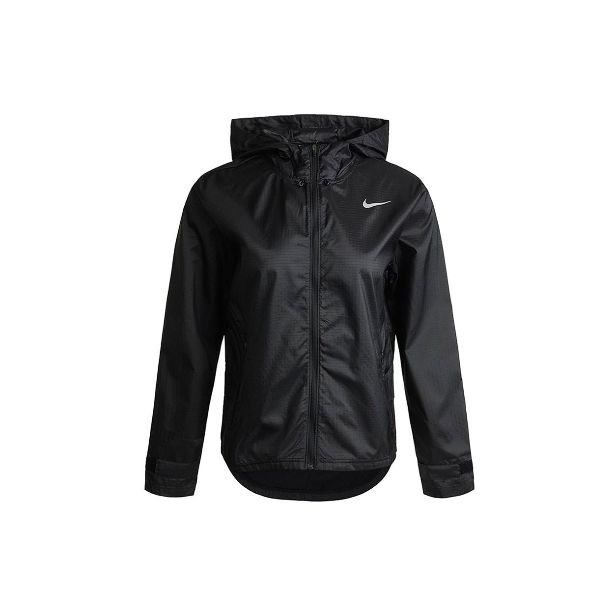 (WMNS) Nike Jacket Running Sports Hooded Jacket Black Women s CU3218-010 L