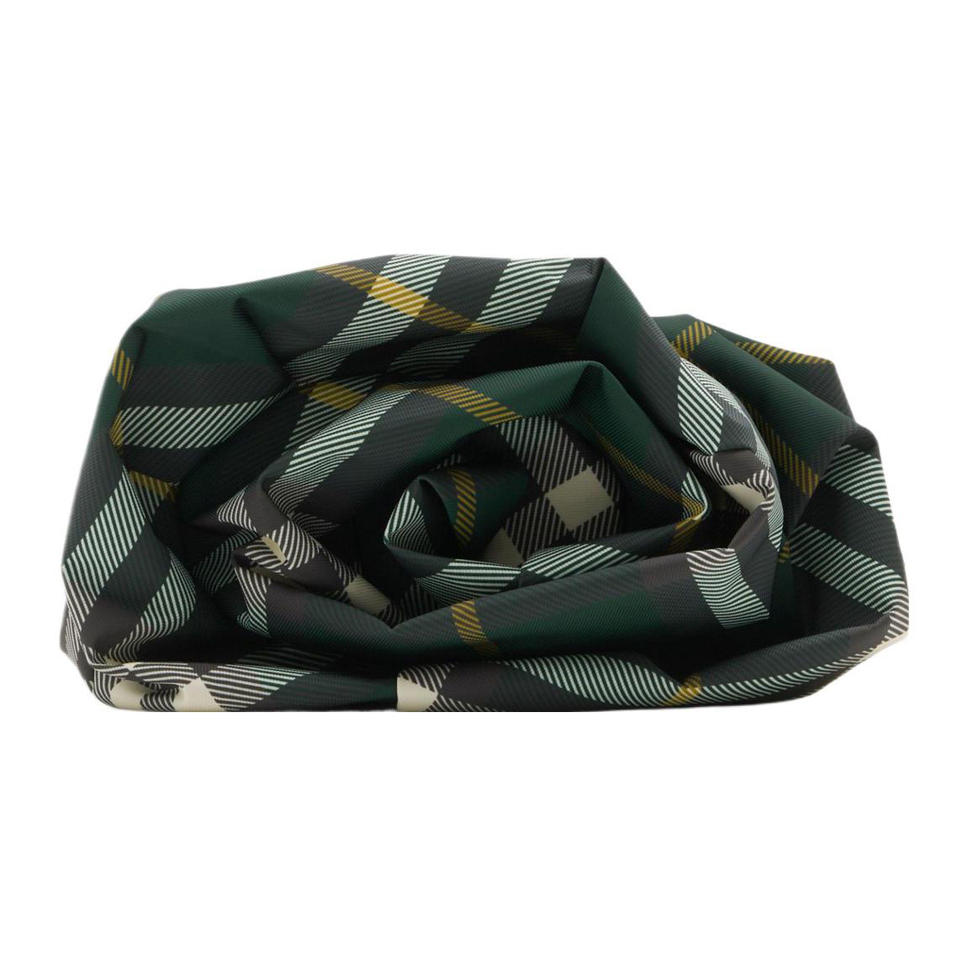 

Burberry Rose Check Ruched Clutch Bag, Green Plaid Nylon Evening Handbag, Luxury Designer Accessory for Party, Daily Outfit & Travel 80819451 Basic Set (Bag+Dust Bag)