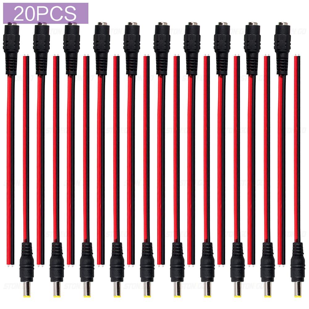 10/20/50PCS 12V DC Connectors Male Female Jack Cable Wire Line Adapter Plug Power Supply 5.5 X 2.1mm for LED Strip Light