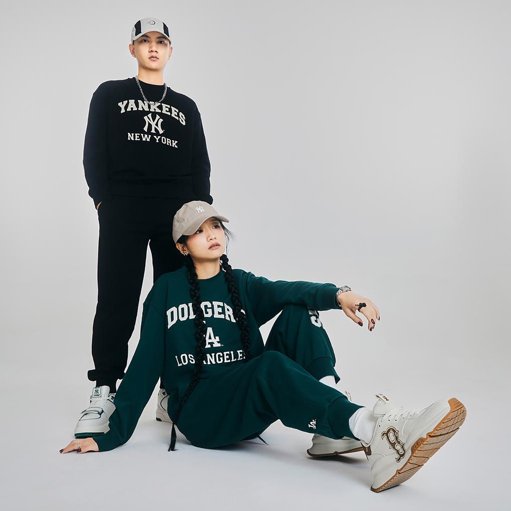 New MLB Sweatshirt Unisex Dark Green 3AMTV0134-07GND