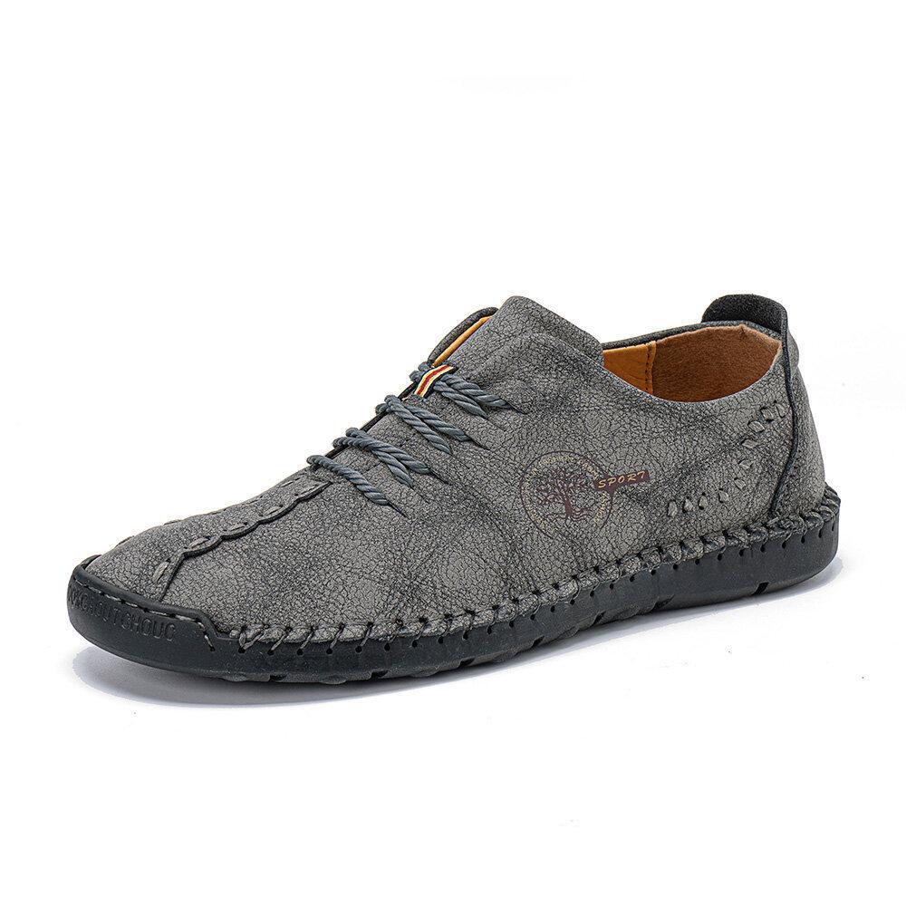Spring 2026 Men's Casual Leather Driving Shoes - Large Size, Handmade, Hot Selling