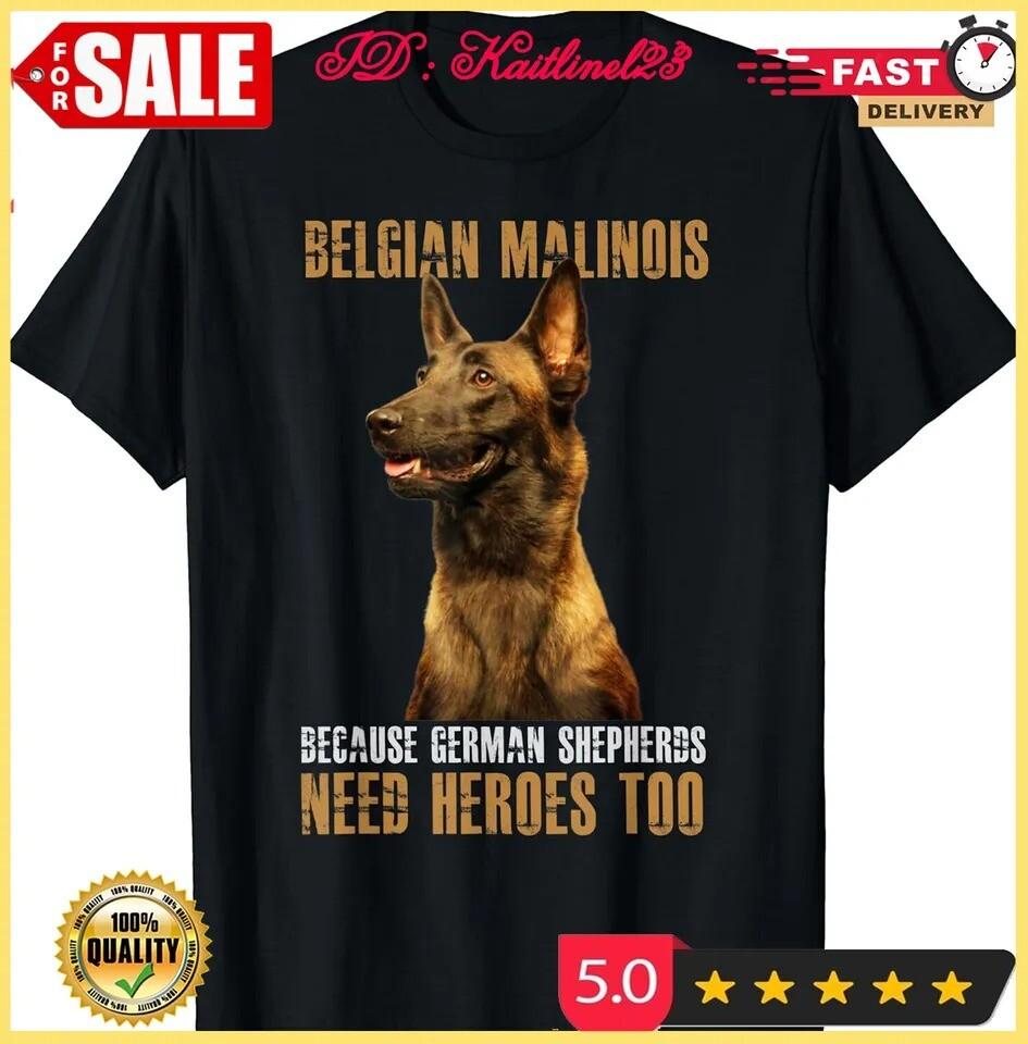 NEW LIMITED Belgian Malinois American Flag Funny Dog Gift Idea TShirt S5XL Unisex T-Shirt