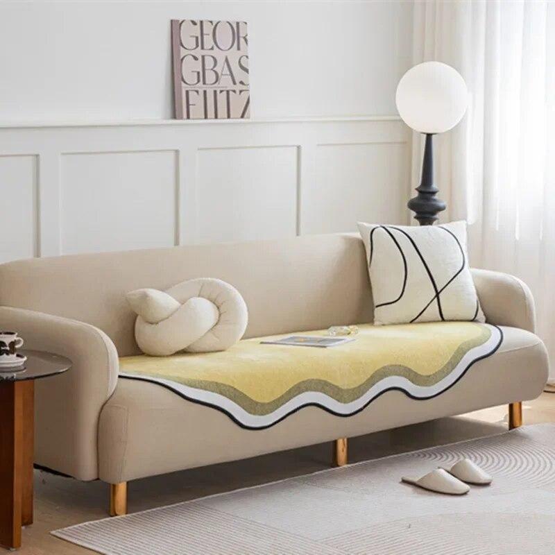 Irregular Shape Sofa Cushion Chenille Four Seasons Universal Sofa Towel Non-Slip European Couch Cover for Living Room Decor