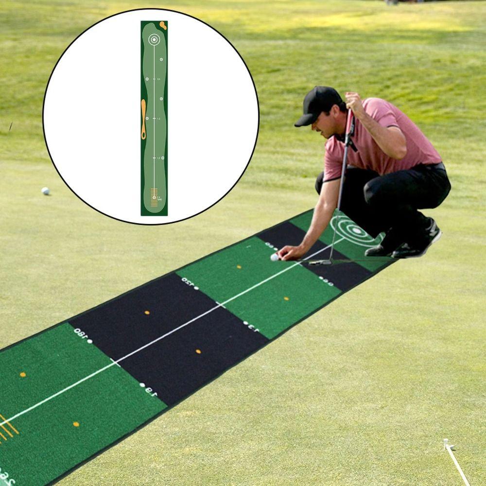 No Odor Foldable Golf Putting Practice Mat 50X300cm Anti-Slip Golf Training Pad Washable Portable Golf Hitting Mat Outdoor