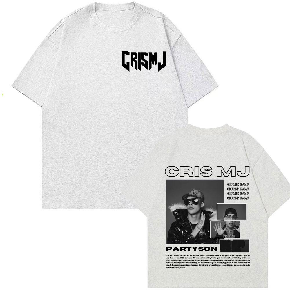 Tricouri Merch Rapper Cris Mj Tour 2025 pentru Bărbați Femei Harajuku Gotic Retro Tricouri Calitate Înaltă Tricou 100% Bumbac Streetwear