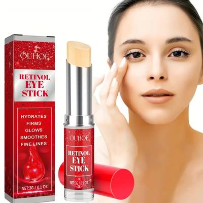 Retinol Eye Cream Stick Anti-Aging Eye Treatment Moisturizing Under Eye Cream for Dark Circles Wrinkles Firming Brightening Eye Care 3g