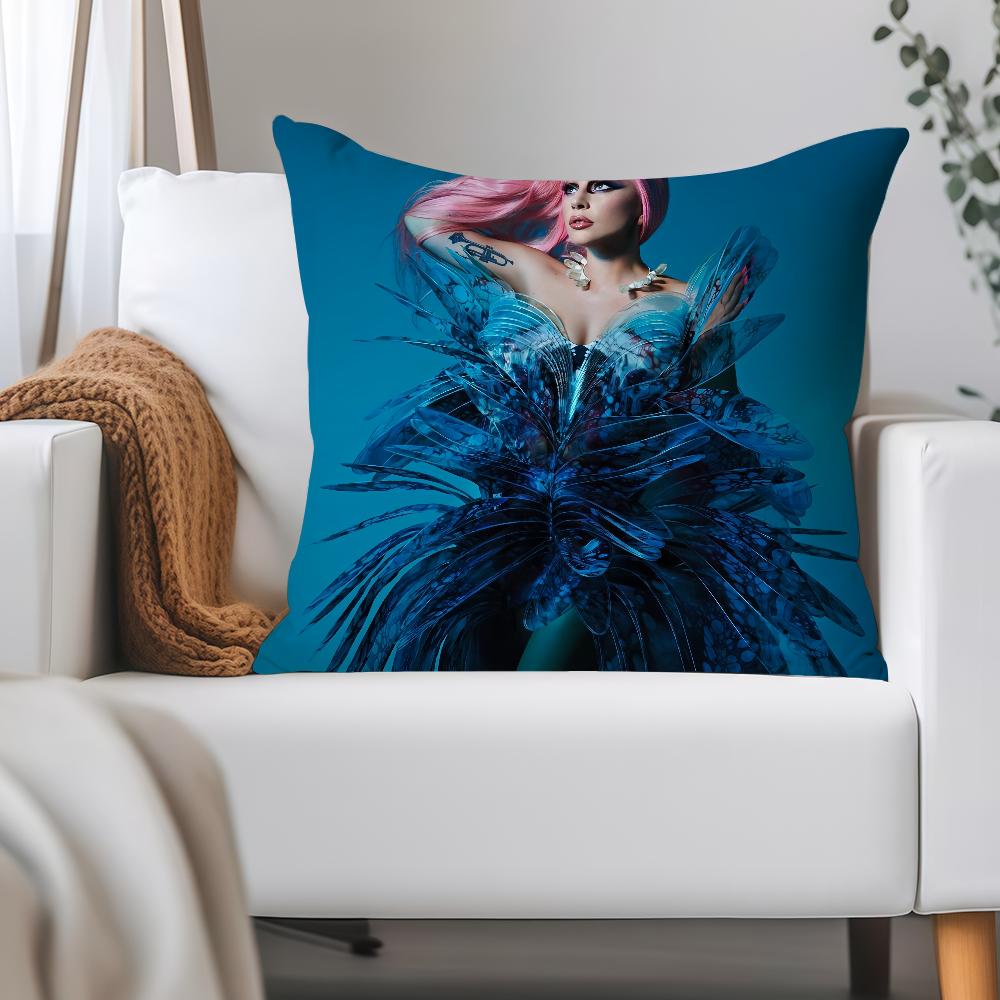 Singer L-Lady Gaga Mayhem Pillow Case Applicable Space For Guest Rooms Interiors Cars Office House Decoration