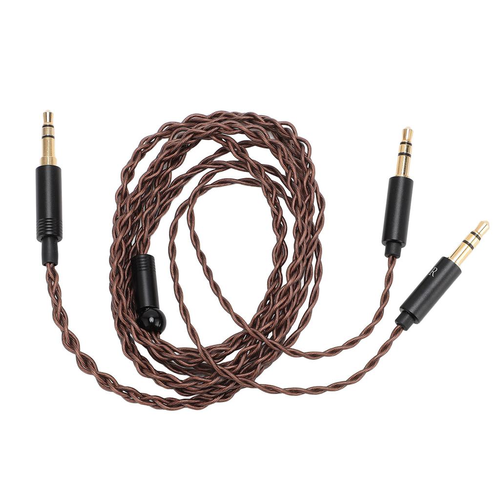 Headphone Replacement Cable 3.5mm to Dual 3.5mm Plug Earphone Cable for Beyerdynamic T1 II T5 for MDR Z7 for Sundara