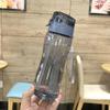 Sticlă de apă portabilă de 580ML, pahare de apă sport cu pai, cu paie, pentru cupluri, agitator în aer liber, rezistent la căderi, sticlă de apă etanșă