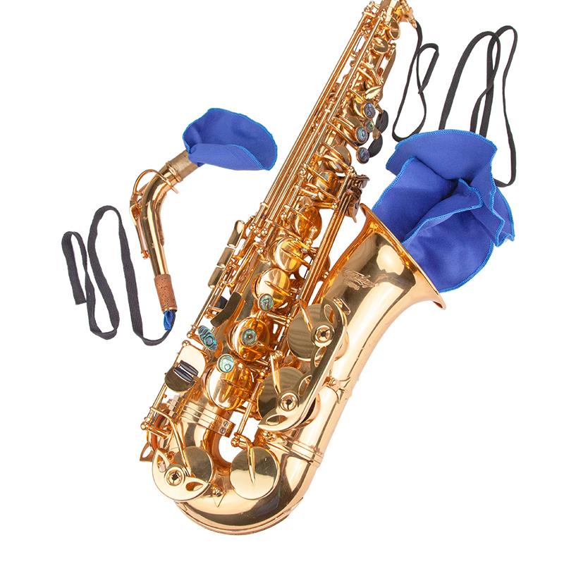 Alto and Tenor Saxophone Cleaning Cloth Set for Inner Chamber Maintenance and Absorbent Cloth Set
