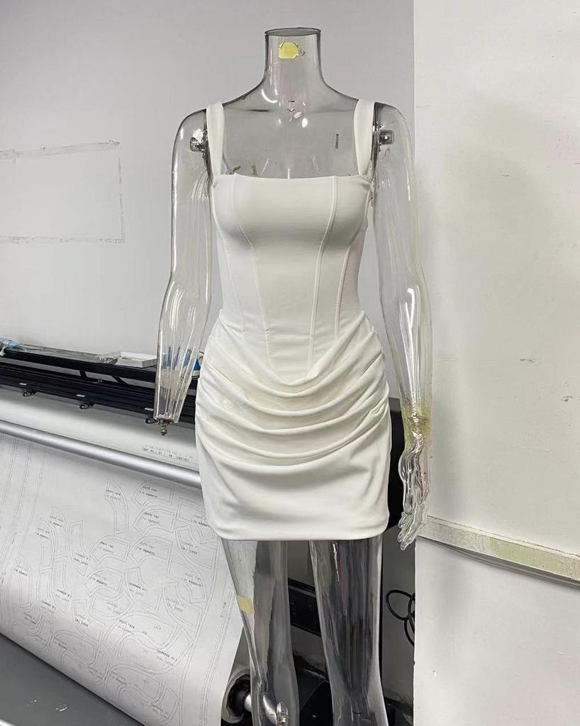 NSSF Self-Made Women's Sleeveless Strappy Bodycon Mini Dress