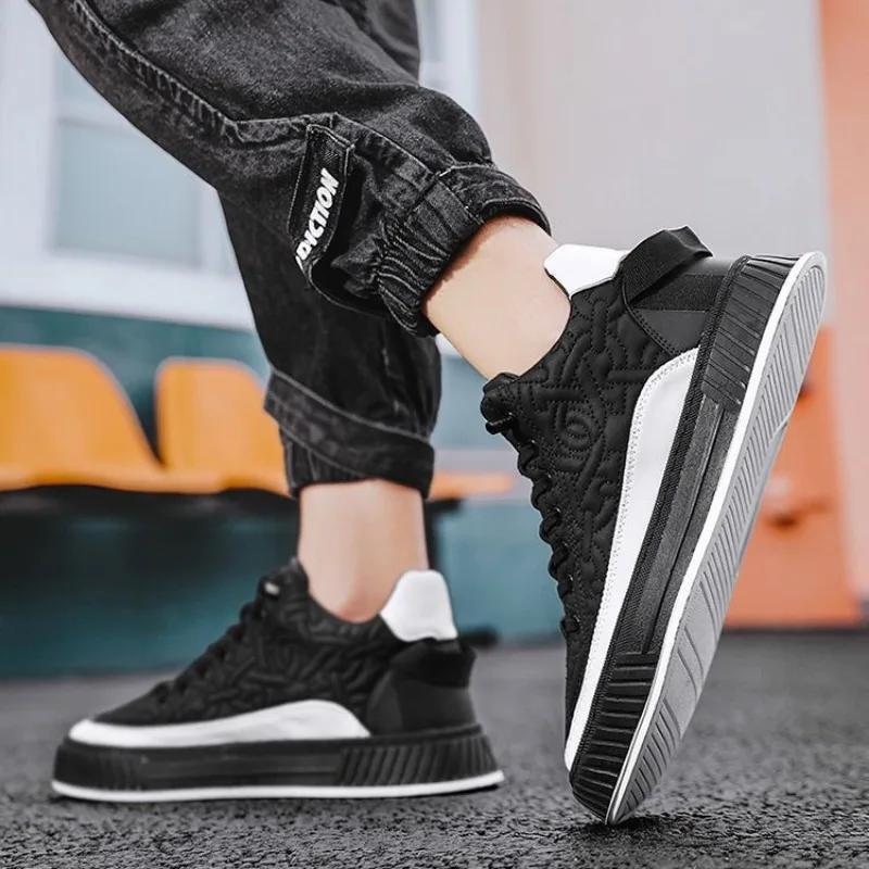 Fashion Men Sneakers Fashion Trend Luxury Brand Casual Flat Shoes Vulcanize Shoe Male Outdoors Non-slip wear-resistant Hiking Shoes 2025