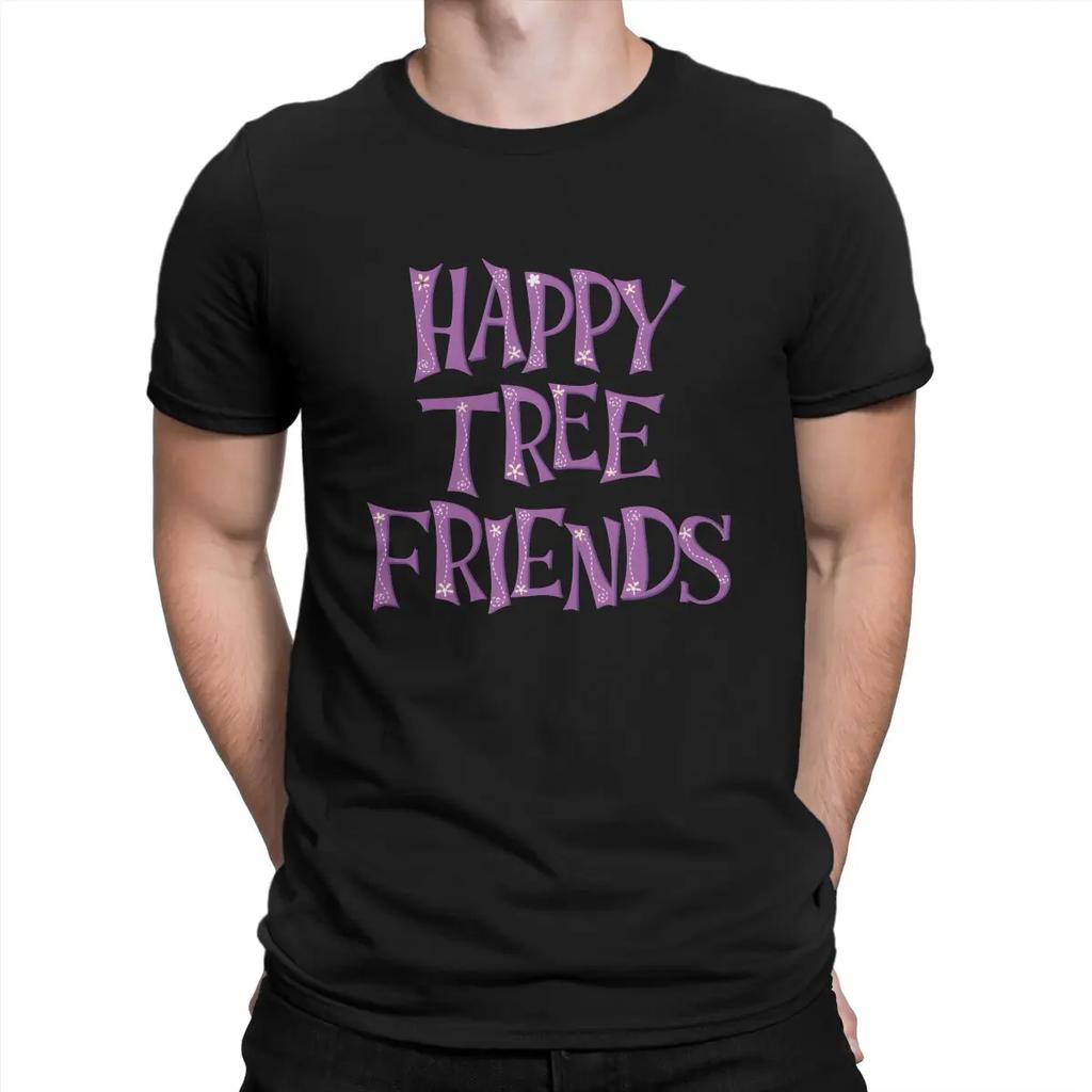 T-Shirts Sign Funny Cotton Tees Short Sleeve Happy Tree Friends T Shirt Round Neck Clothing Gift Idea Unisex