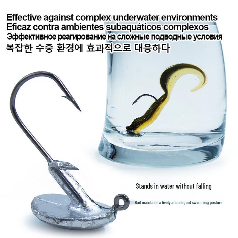 

Воблер Джиг-головка Незацепляй Лодочной формы Мягкая приманка Крючок с канавкой для крови 3.5g [1 pc]