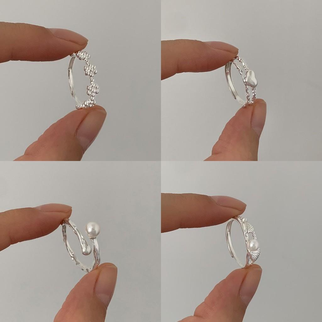 Copper Highend Stylish Love Pearl Ring For Women With Unique Geometric Shapes And Colors