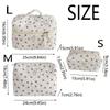Floral Toiletry Cosmetic Pouch Flower Printed Makeup Lipstick Case Stationery Storage Bag  Casual