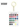 Wardrobe Color Matcher 2Pcs Palette Keychain Pendant, Clear Acrylic Season Analysis Swatches Matching Tool Keychain, Card, Gifts for Fashion