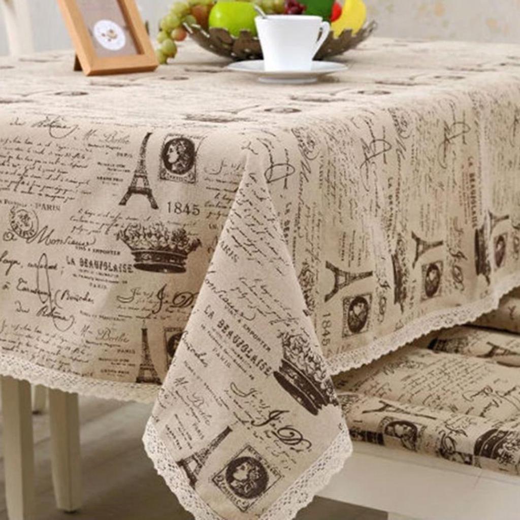European Style Crown Tower Print Table Cloth Tablecloth Washable Desk Cover