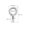 PATIKIL M8 Eye Bolt, 35mm Thread Length, 304 Stainless Steel, with Threaded Shoulder Ring and Double Nuts, for Lifting, 2 Pieces