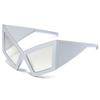 Personalized big frame cat eye sunglasses, European and American personalities like hip hop Internet celebrities beach party sunglasses