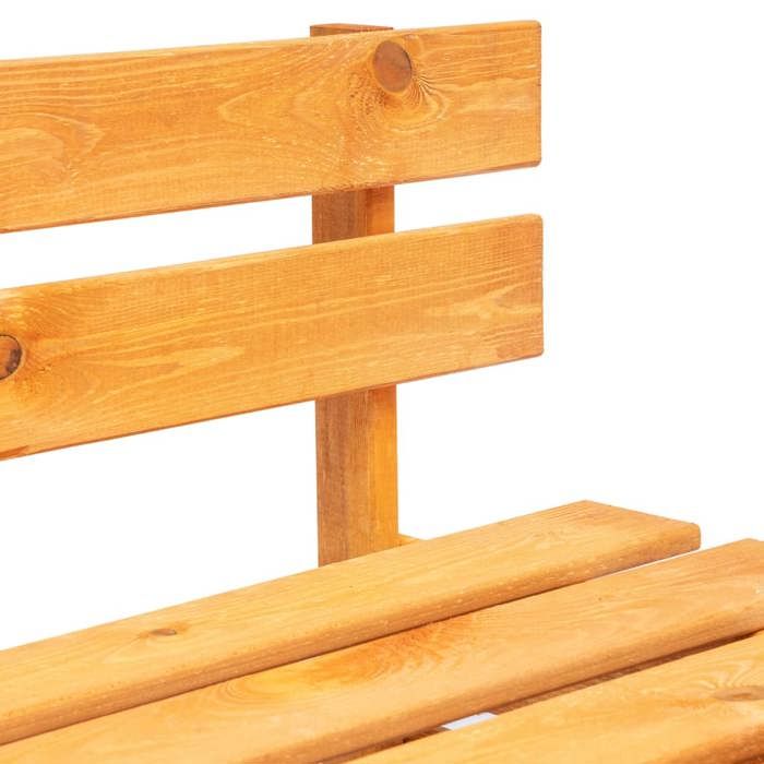 Banc palette - vidaXL - 45765 - Bois massif - Marron miel - 2 personnes - Résistant aux intempéries