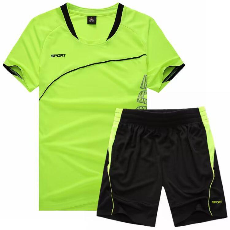 1701 Short Sleeve Suit Running Suit Men'S And Women'S Sportswear Training Suit Mountain Climbing Casual Side Pocket M-5Xl