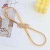 Metal Elastic Thin Waist Belt for Women with Rose Motif—Waist Chain to Accessorize Dresses Versatile Waist-Cinching Belt