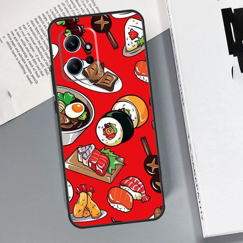 Kawaii Sushi Crowd Case For Xiaomi Redmi Note 14 13 9 10 11 12 Pro 12S Cover For Redmi 15C 15 13C 12C 14C 10C