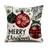 Cartoon Print Snowman Pillow Cover Christmas Party Decoration Sofa Cushion Car Back Seat Cushion Cover