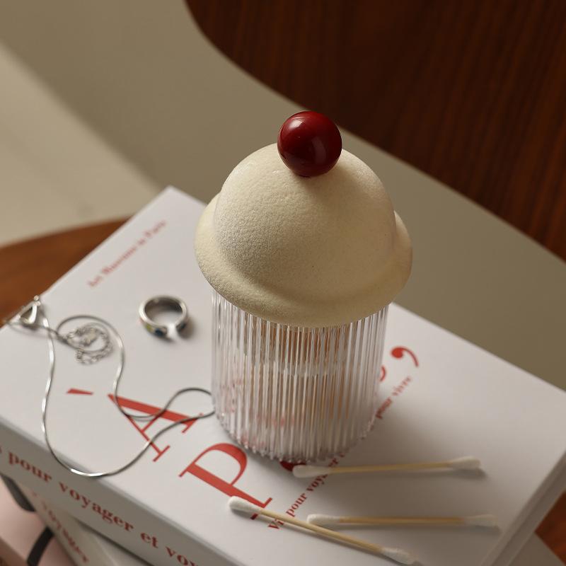Restaurant Home Toothpick Box Desktop Creative Cotton Swab Transparent Storage Box Snack Makeup Removal Cotton Swab Can with Lid