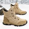 TUINANLE Men Winter Snow Boots Large Size Breathable High-Top Outdoor Hiking Boots