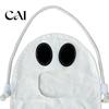 Small Gift Bag for Kids Halloween Ghost Candy Kids, Cute Fabric Treat or Trick Non Woven Container Tote with Handle, Spooky Snack Goodie Bags