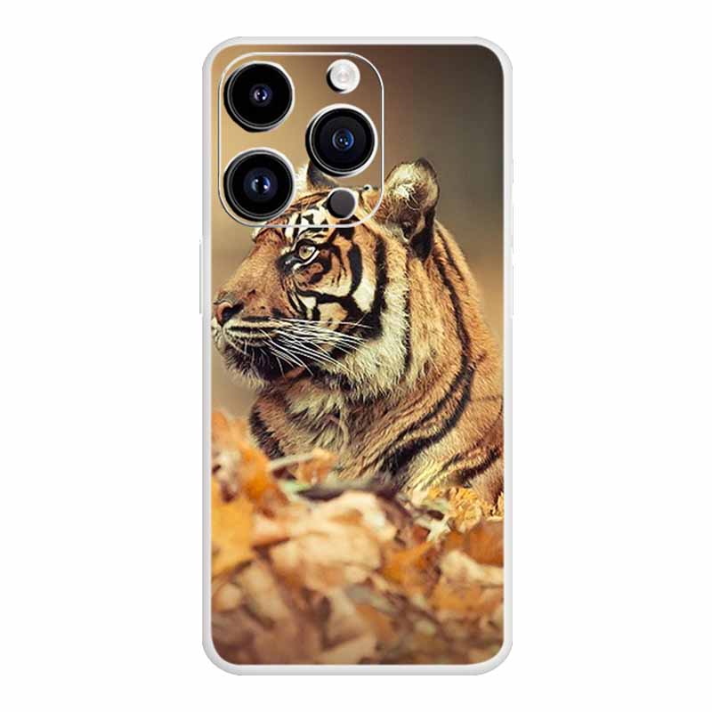 Für iPhone 16 Pro Max Hülle Luxus Silikon TPU Weiche Abdeckung Handyhülle iPhone16 plus 16e Stoßfester Bumper Funda Tiere Hülle