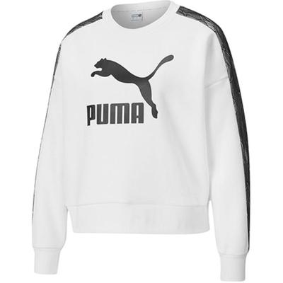 Dámska mikina Luxe s kontrastnou potlačou loga, podšitá fleecom, biela 530306-02
