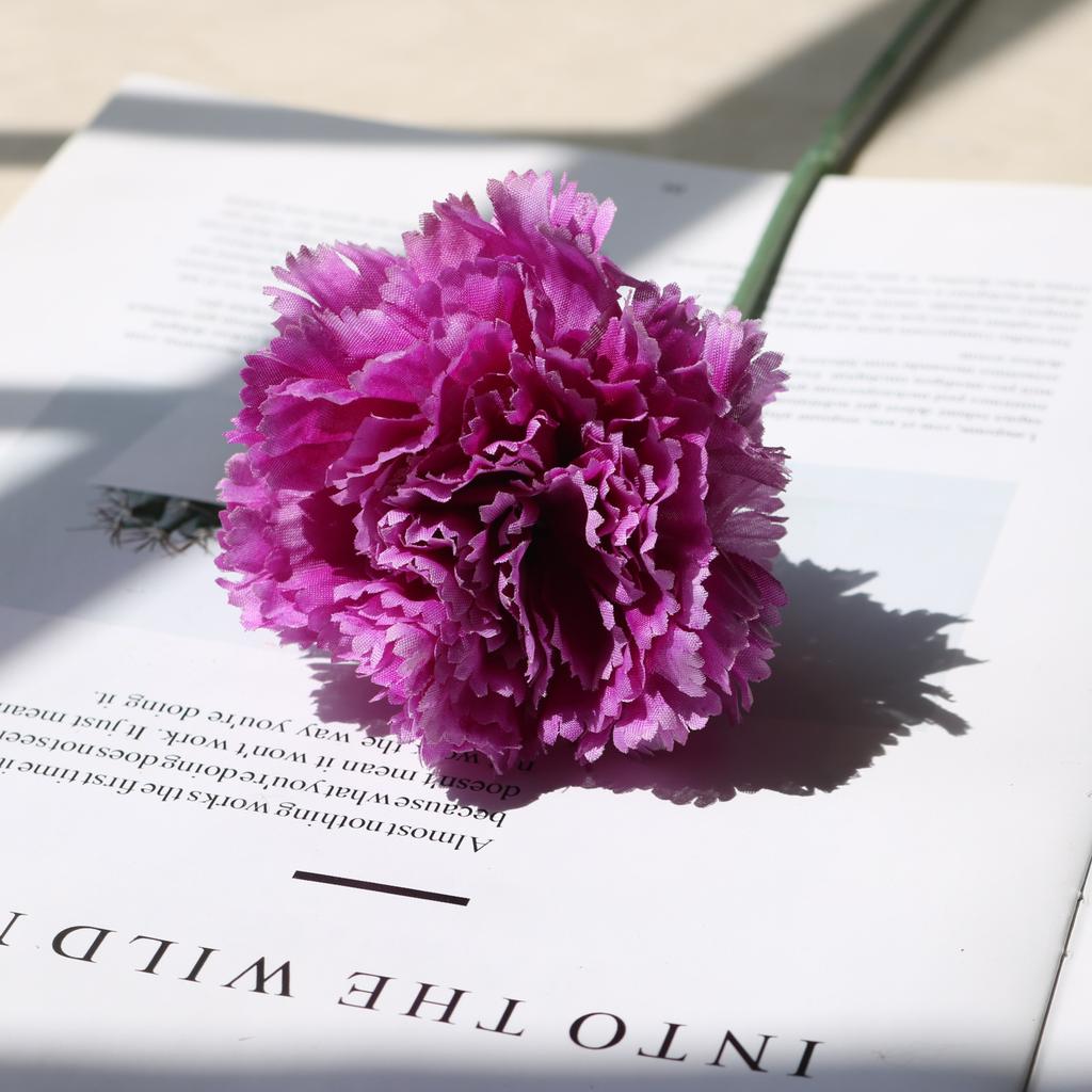 Simulated Long Stem Silk Fabric Carnation Fabric Flower Bouquet Artificial Flower Arrangement Mother's Day Flower Bouquet Gift