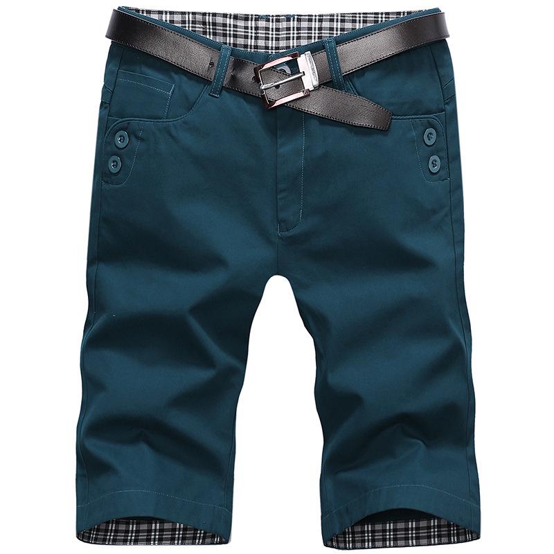 Men Beach Shorts Cotton Solid Color Casual Loose Clothing Men’s Sports Shorts